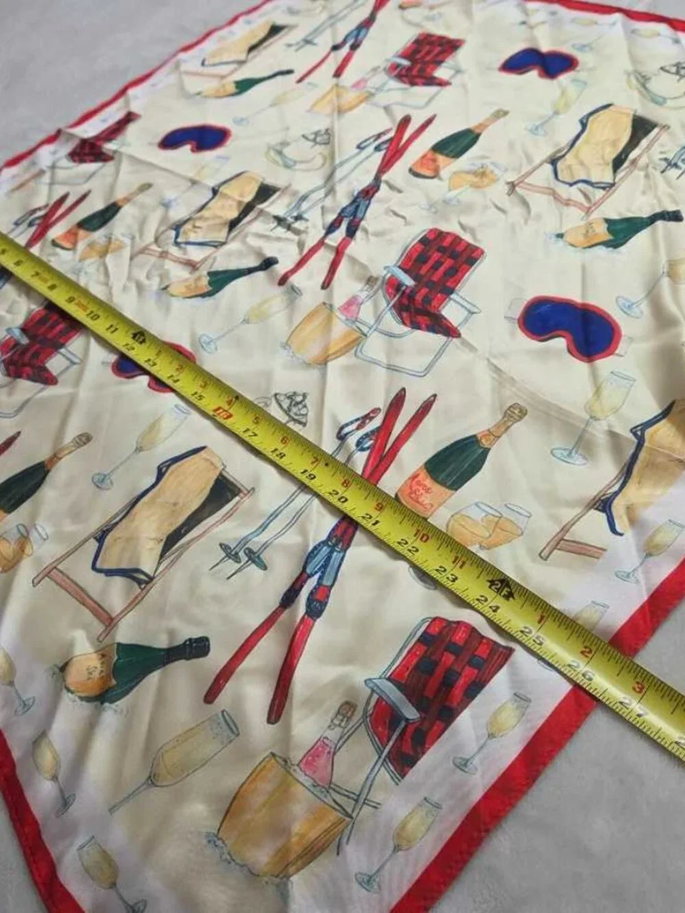 New Anthropologie Apres Ski skiing Nikki Ackerman 27x27 scarf